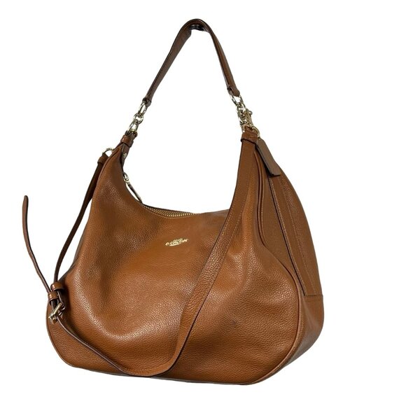 COACH Medium size, brown, CROSSBODY, SHOULDER, LEATHER HOBO BAG. - Picture 1 of 15
